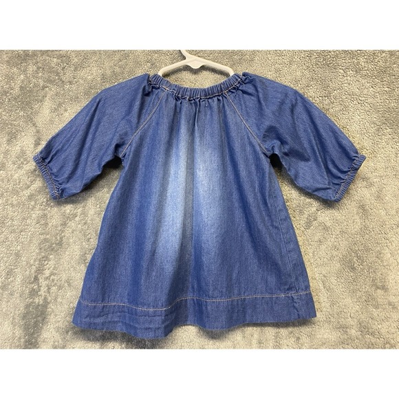 Mimi & Maggie Tranquil Garden Mariposa Denim Dress Baby Girl 3-6 Months - Picture 4 of 12